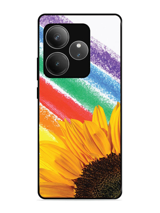 realme gt 6t 5g Sunflower on Colourful Lines