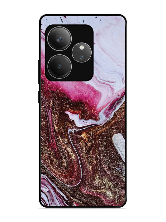 realme gt 6t 5g Elegant Rose & Gold Marble