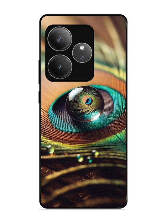 realme gt 6t 5g Water Drop On Peacock Feather