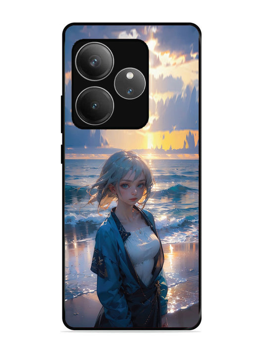 realme gt 6t 5g Anime Girl Beach Ocean Waves