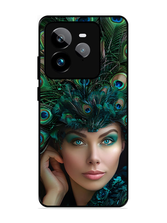 Realme GT7 Pro Girl with peacock feather Crown