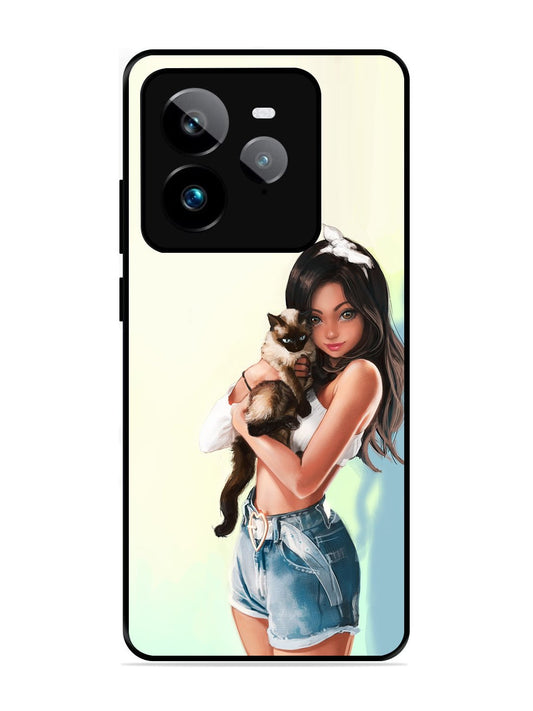 Realme GT7 Pro Cute Girl with Cat
