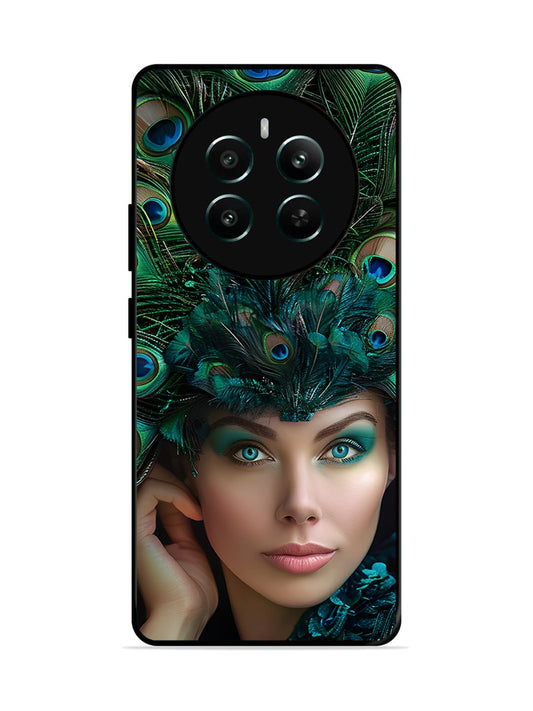 Realme Narzo 70 Pro Girl with peacock feather Crown