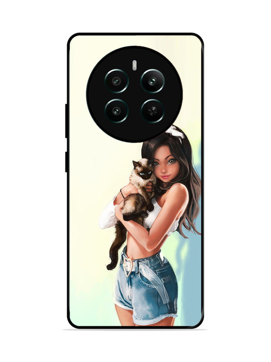 Realme Narzo 70 Pro Cute Girl with Cat