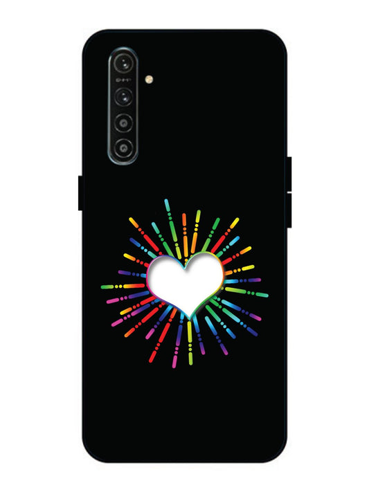 Realme XT Colourful Heart on Black