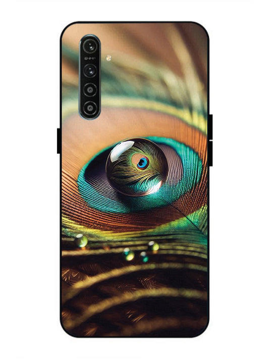Realme X2 Water Drop On Peacock Feather