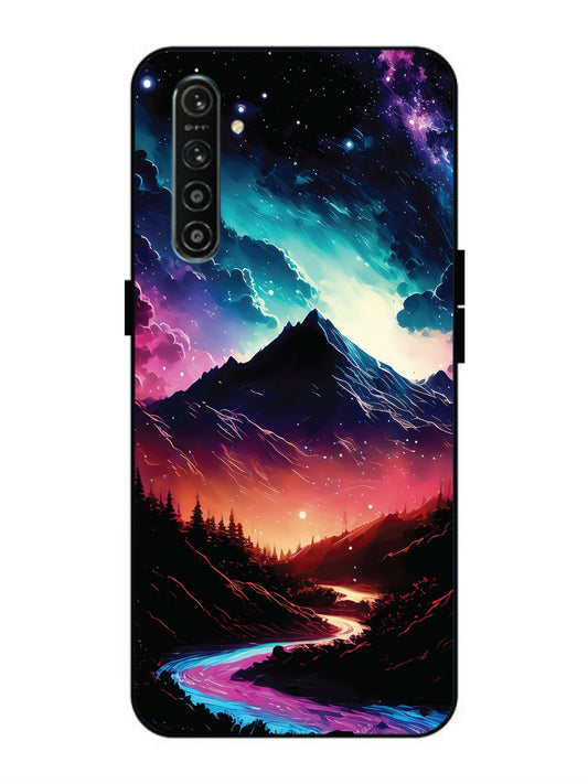 Realme XT mountain-valley-Colorful-cloud-at-night