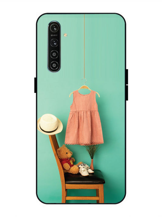 Realme XT Trendy dress for girl near toy bear