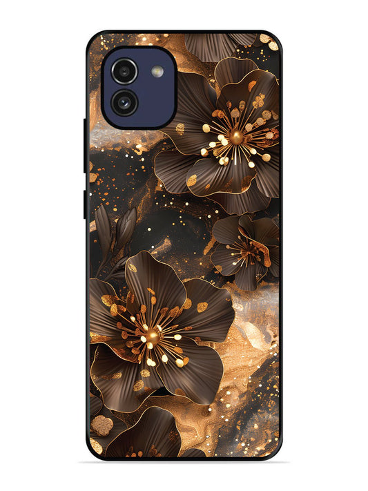 Samsung Galaxy A03 Golden Flowars