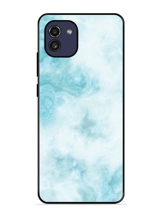 Samsung Galaxy A03 Light Blue with White Ocean Marble