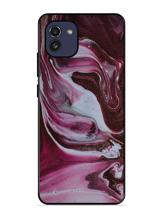 Samsung Galaxy A03 Pink And Golden Marble