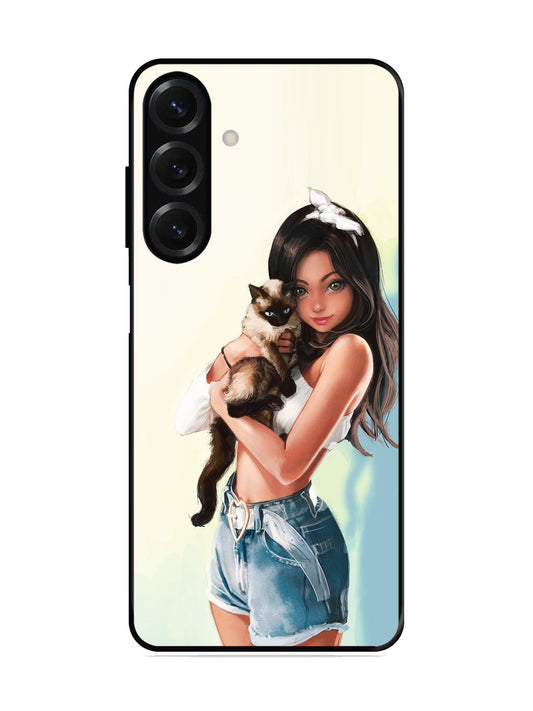 Samsung Galaxy A13 5G Cute Girl with Cat
