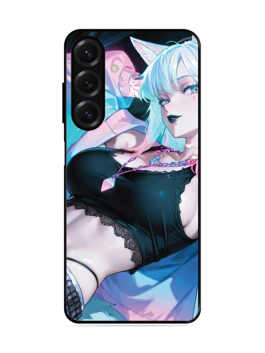 Samsung Galaxy A13 5G anime girl fox headpohone white Hair