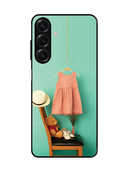 Samsung Galaxy A13 5G Trendy dress for girl near toy bear