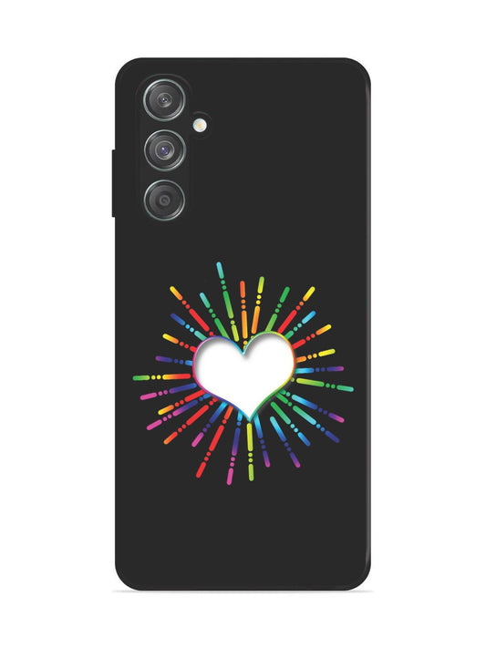Samsung Galaxy F55 5g Colourful Heart on Black