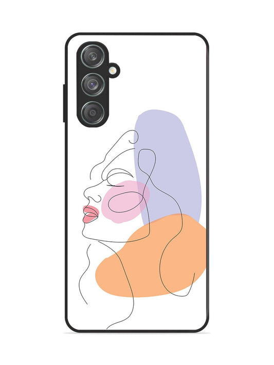 Samsung Galaxy F55 5g Line Art Girl Face