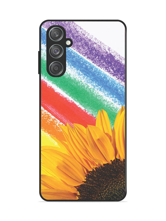 Samsung Galaxy M33 5g Sunflower on Colourful Lines