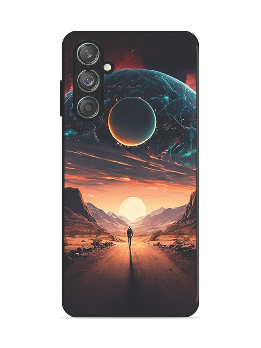 Samsung Galaxy F55 5g Sunset with space scene