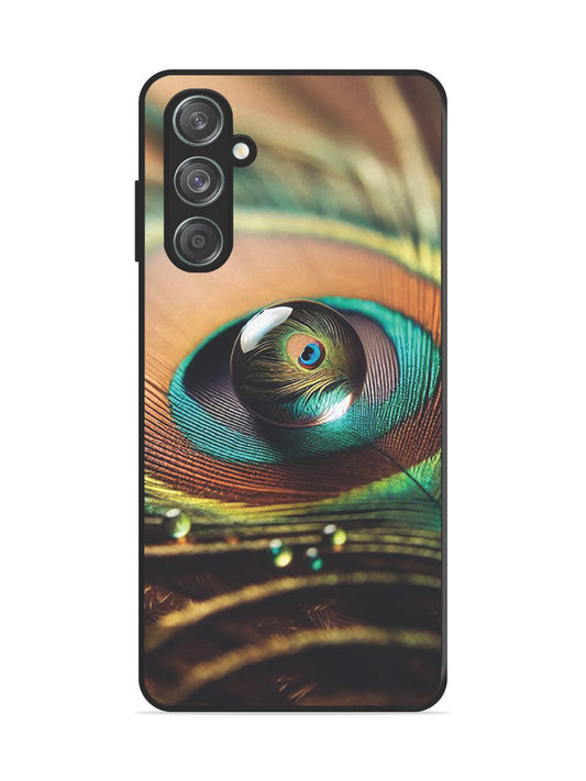 Samsung Galaxy F55 5g Water Drop On Peacock Feather