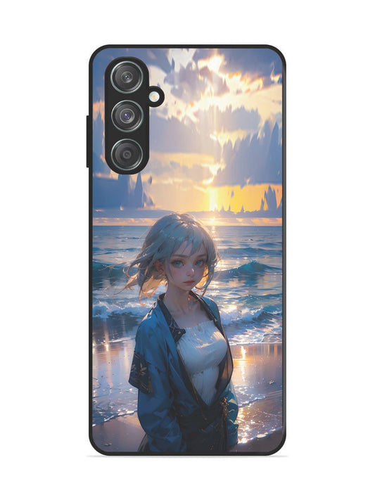 Samsung Galaxy F55 5g Anime Girl Beach Ocean Waves