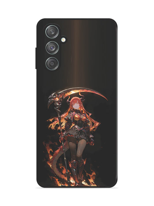 Samsung Galaxy A15 5g anime-girl-sycthe-red-hair-horn