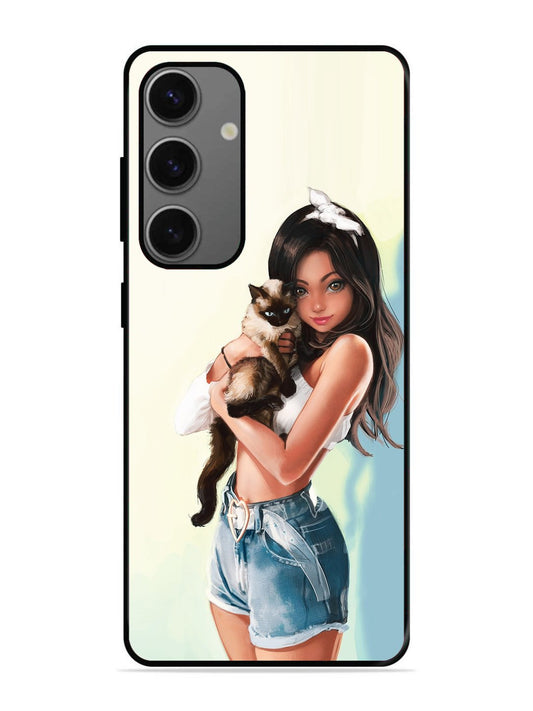 Samsung Galaxy A25 Cute Girl with Cat