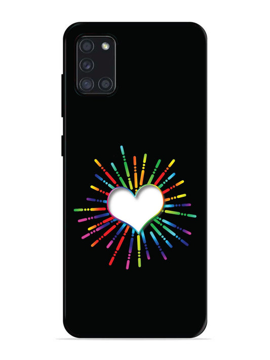 Samsung Galaxy A31 Colourful Heart on Black