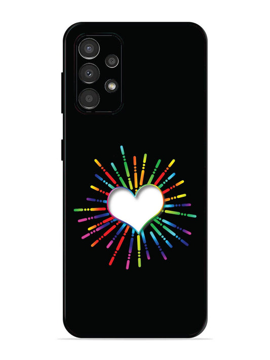 Samsung Galaxy A33 Colourful Heart on Black
