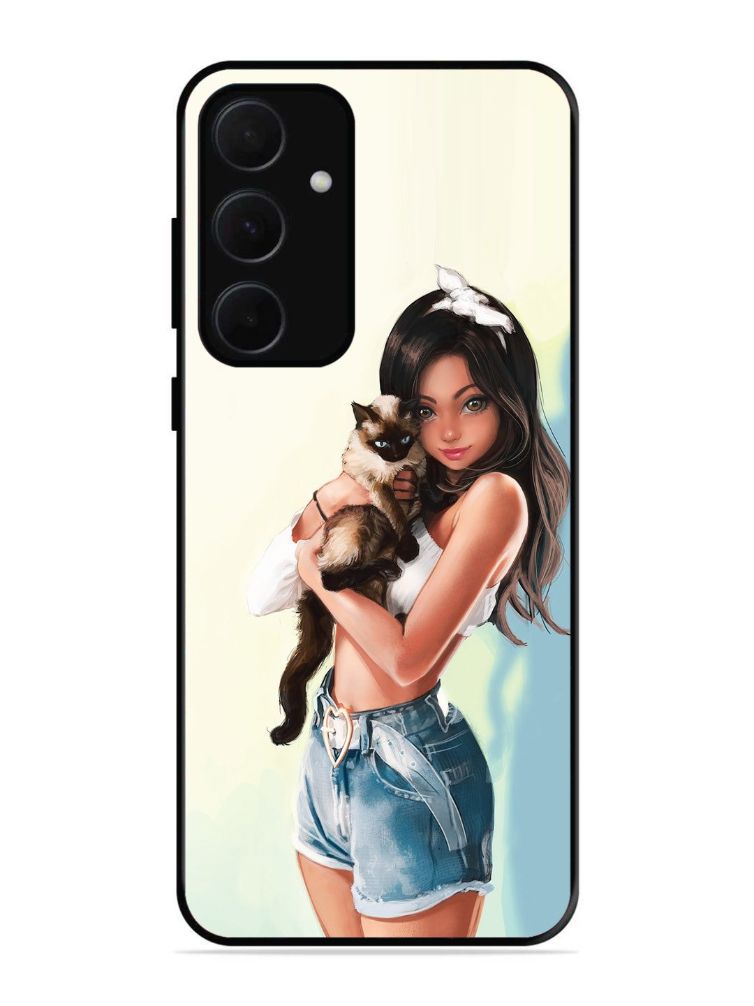Samsung Galaxy A54 5G Cute Girl with Cat