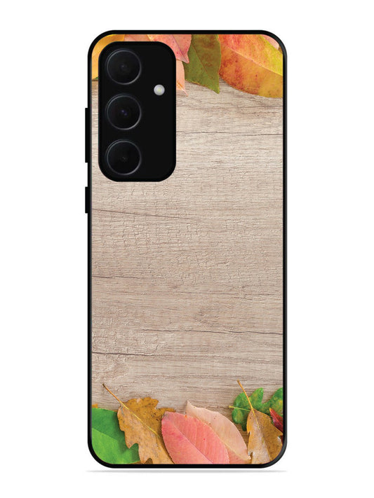 Samsung Galaxy A54 5G Autumn Leafs On Wooden Table