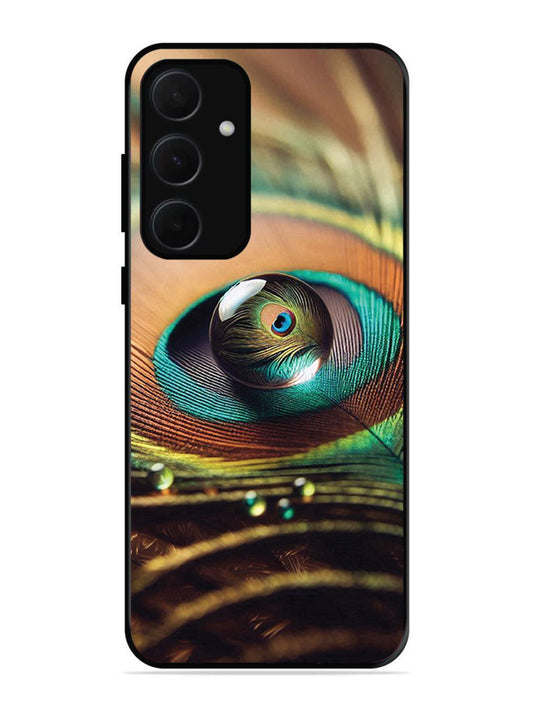 Samsung Galaxy A54 5G Water Drop On Peacock Feather
