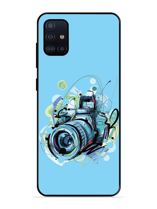Samsung Galaxy A71 Camera Blue Background