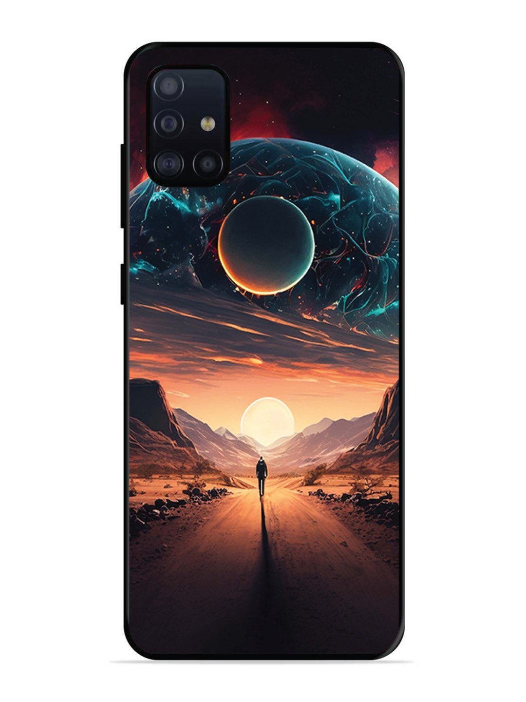 Samsung Galaxy A71 Sunset with space scene