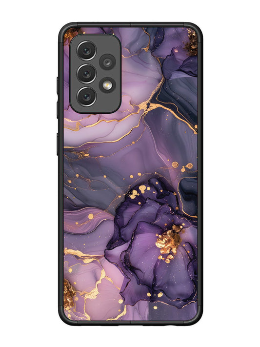 Samsung Galaxy A72 Royal Orchid Theme Marble