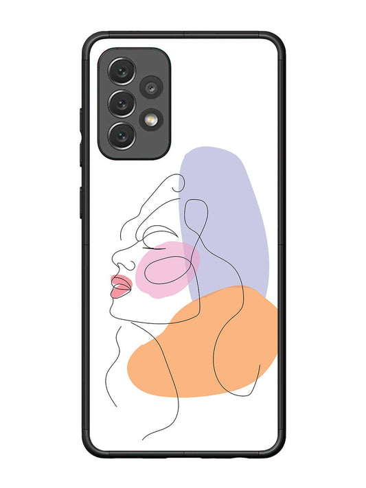 Samsung Galaxy A72 Line Art Girl Face