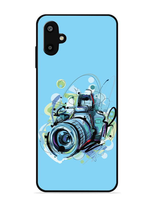 Samsung Galaxy F06 Camera Blue Background