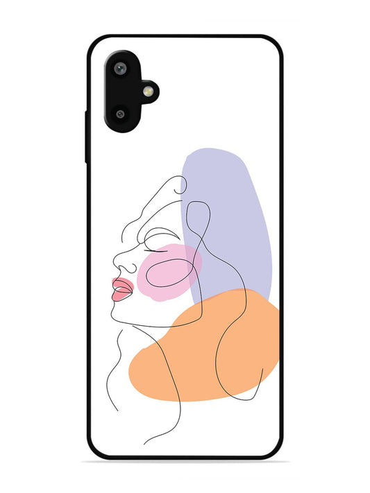 Samsung Galaxy F06 Line Art Girl Face