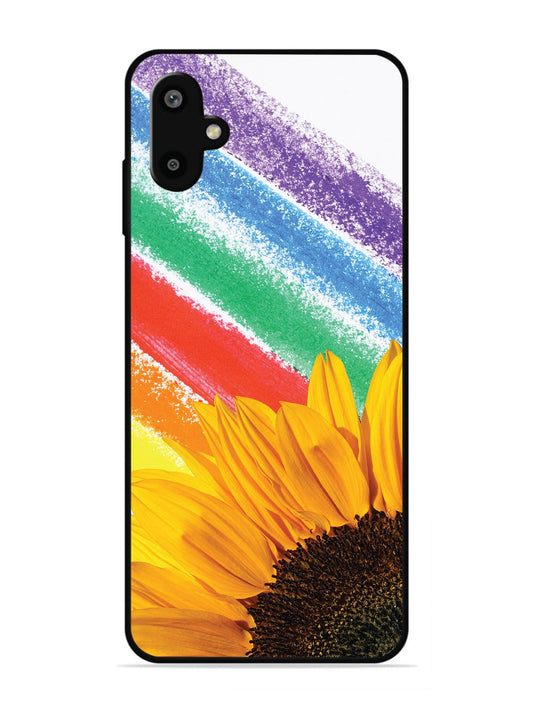 Samsung Galaxy F06 Sunflower on Colourful Lines