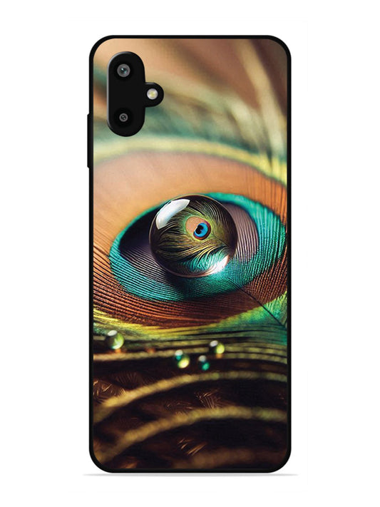 Samsung Galaxy F06 Water Drop On Peacock Feather