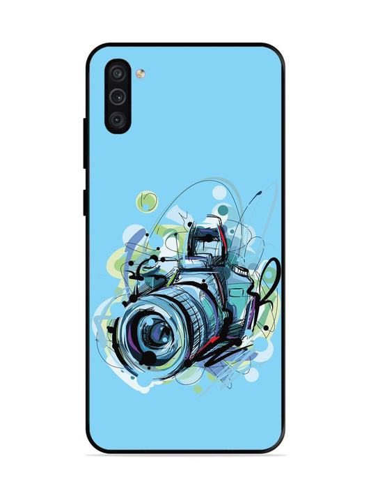 Samsung Galaxy M11 Camera Blue Background