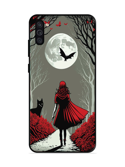 Samsung Galaxy M11 Scarlet Girl in Red Forest