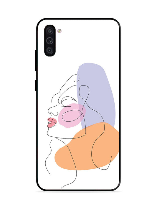 Samsung Galaxy M11 Line Art Girl Face