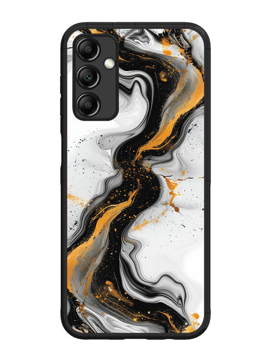 Samsung Galaxy M14 4G/5G Black And Golden Marble Essence