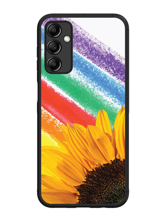 Samsung Galaxy M14 4G/5G Sunflower on Colourful Lines