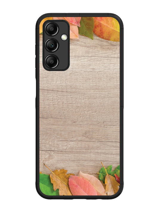 Samsung Galaxy M14 4G/5G Autumn Leafs On Wooden Table