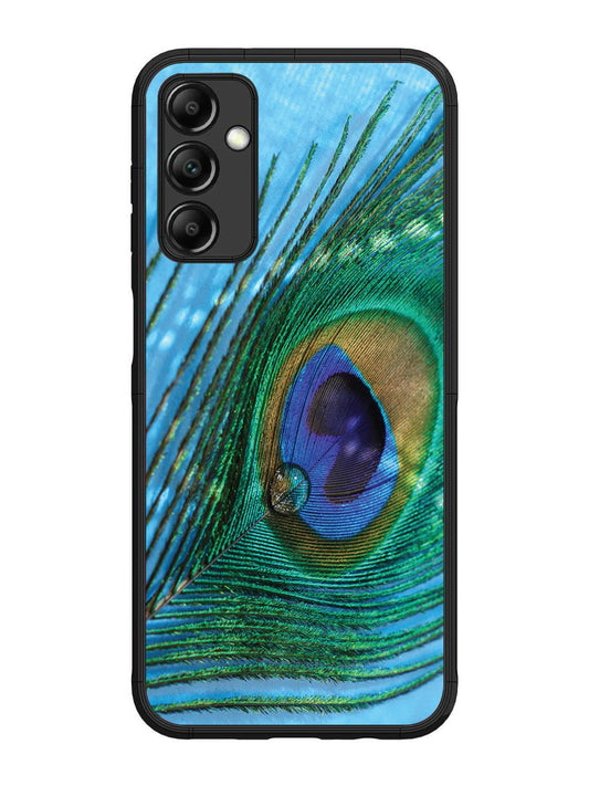 Samsung Galaxy M14 4G/5G A drop on Peacock Feather