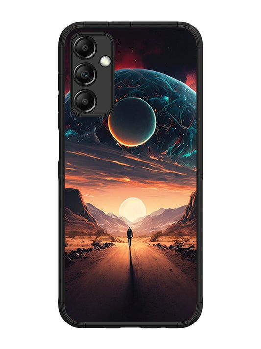 Samsung Galaxy M14 4G/5G Sunset with space scene