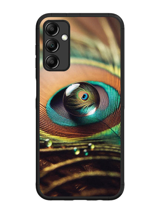 Samsung Galaxy M14 4G/5G Water Drop On Peacock Feather