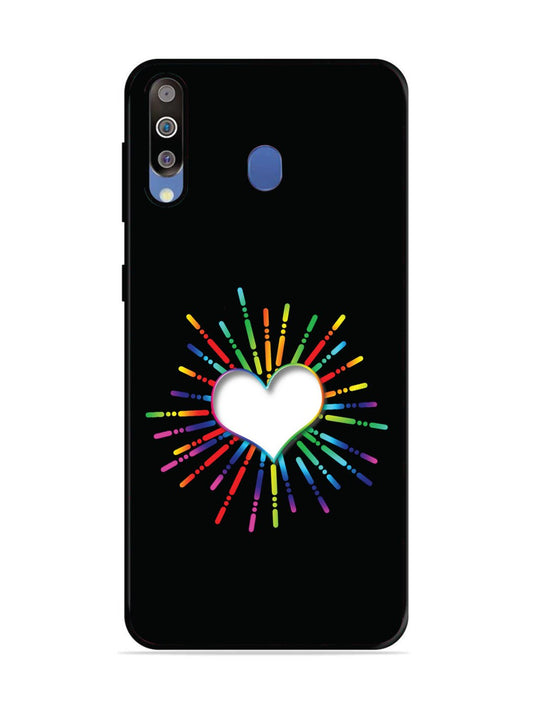 Samsung Galaxy M30 Colourful Heart on Black