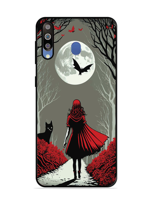 Samsung Galaxy M30 Scarlet Girl in Red Forest